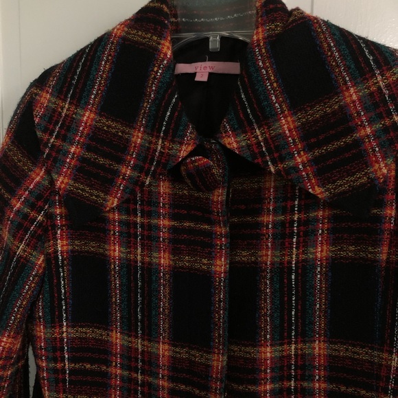 Vintage plaid tapestry coat - Picture 2 of 7
